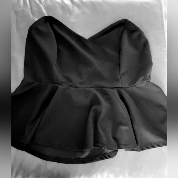 Shein Black Sweetheart Neckline Tube Top 2XL - Picture 1 of 4